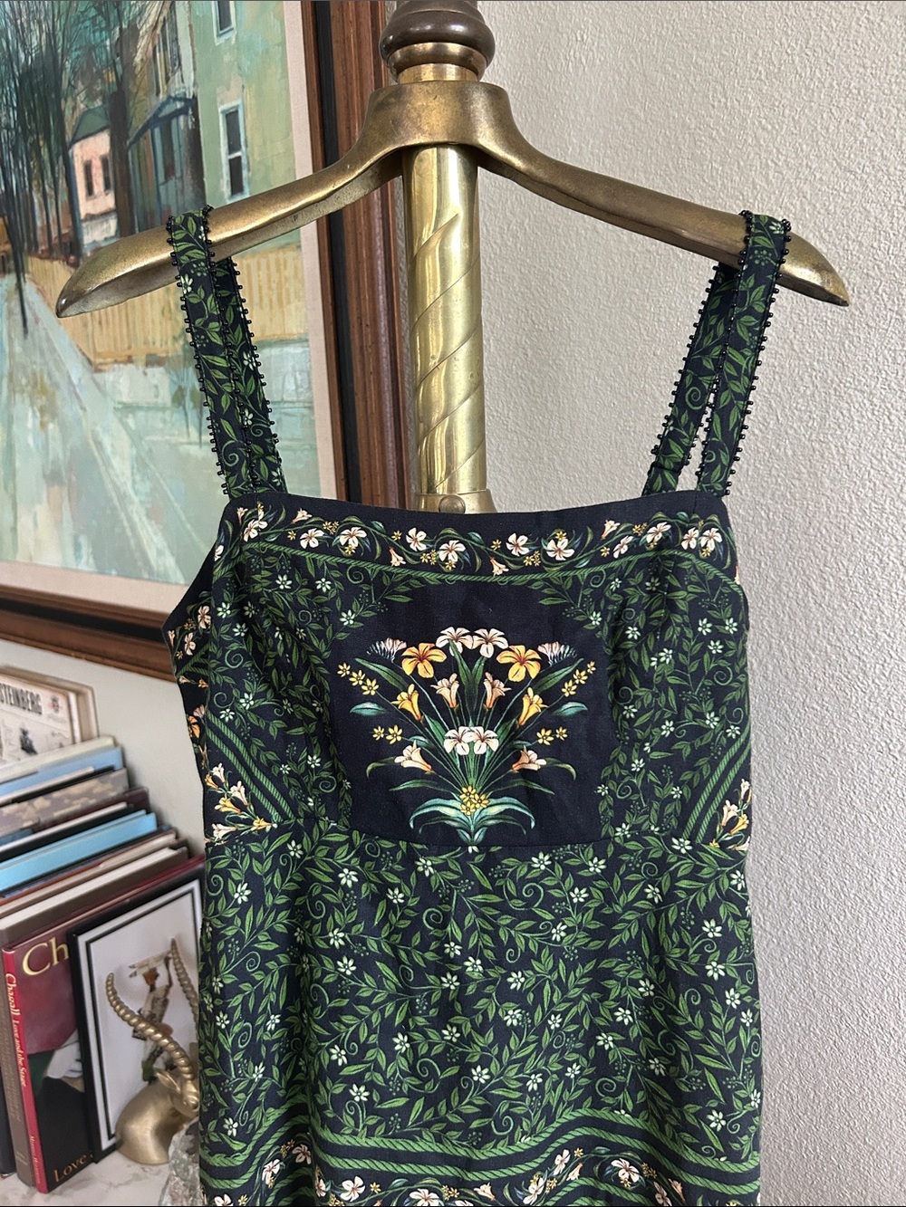 Farm Rio Black Flowers Arch Maxi dress - Picture 2 of 8